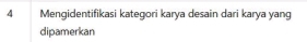 Mengidentifikasi kategori karya desain dari karya yang 
dipamerkan