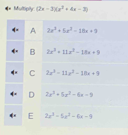 Multiply: (2x-3)(x^2+4x-3)