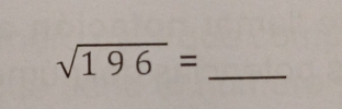 sqrt(196)=