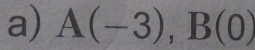 A(-3), B(0)