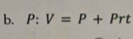 P:V=P+Prt