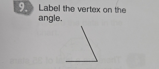 Label the vertex on the 
angle.