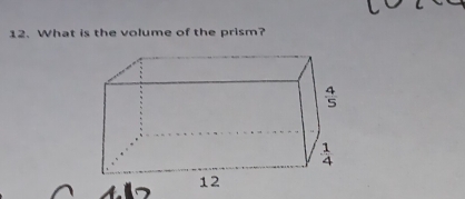 What is the volume of the prism?