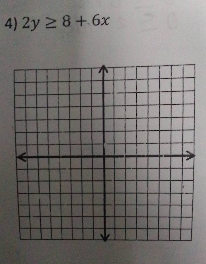 2y≥ 8+6x