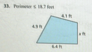 Perimeter ≤ 18.7 feet