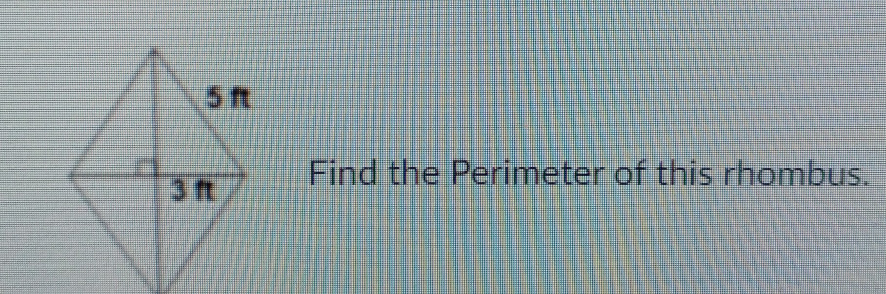 Find the Perimeter of this rhombus..