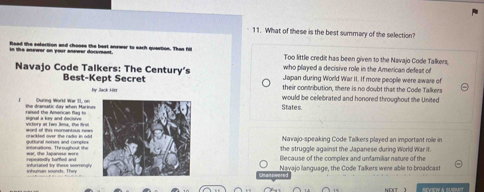 Solved: What of these is the best summary of the selection? Read the ...