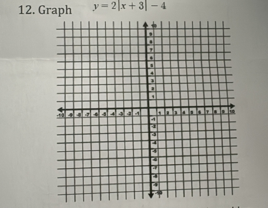 Graph y=2|x+3|-4