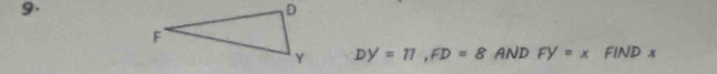 DY=11, FD=8 AND FY=xFINDx