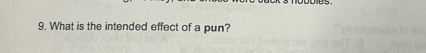 What is the intended effect of a pun?