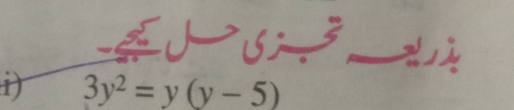 3y^2=y(y-5)