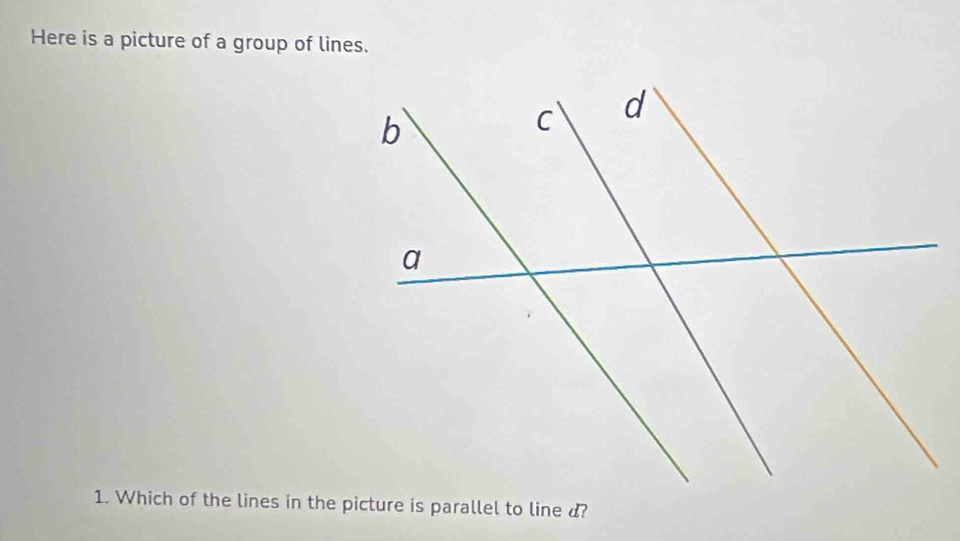 Here is a picture of a group of lines.