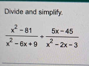 Divide and simplify.