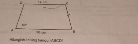 Hitunglah keliling bangun ABCD!