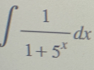 ∈t  1/1+5^x dx