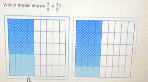 Which model shows  4/5 *  4/9 