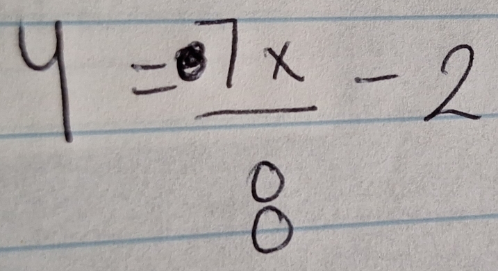 y= 7x/8 -2