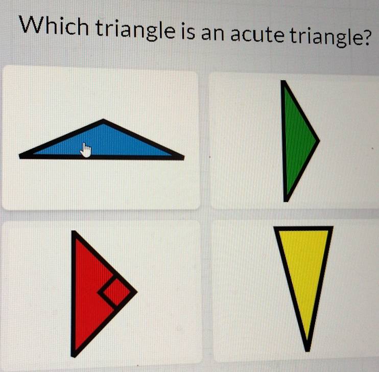 Which triangle is an acute triangle?