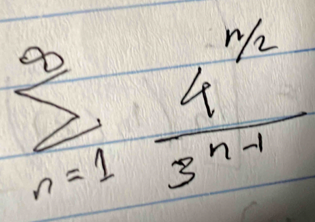 sumlimits _(n=1)^(∈fty)frac 4^(frac n)23^(n-1)