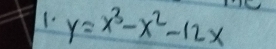 y=x^3-x^2-12x