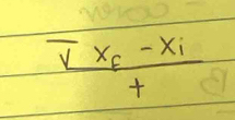 frac overline vx_f-x_i+