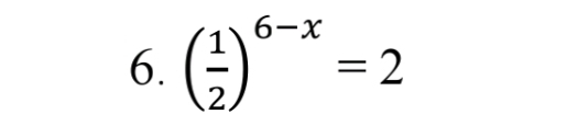 ( 1/2 )^6-x=2