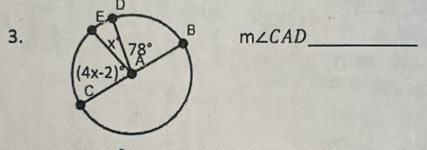 m∠ CAD
_