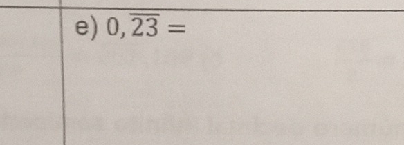 0,overline 23=