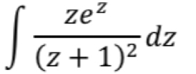 ∈t frac ze^z(z+1)^2dz