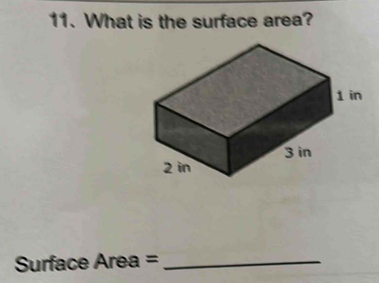 What is the surface area? 
Surface Area =_