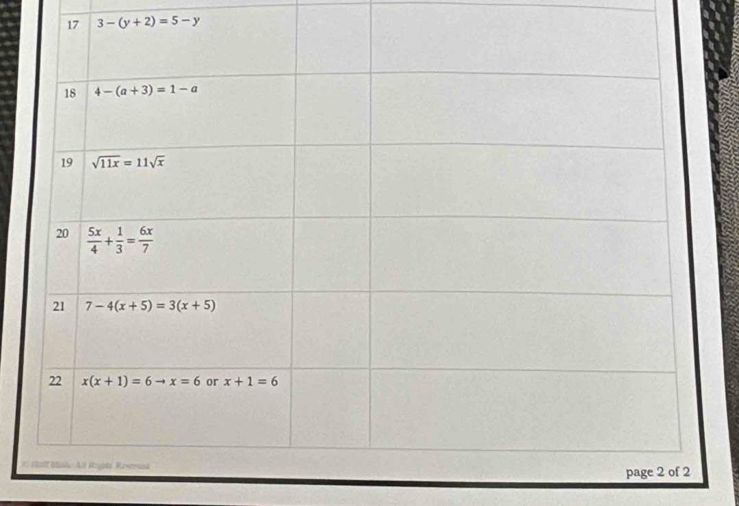 17 3-(y+2)=5-y
*