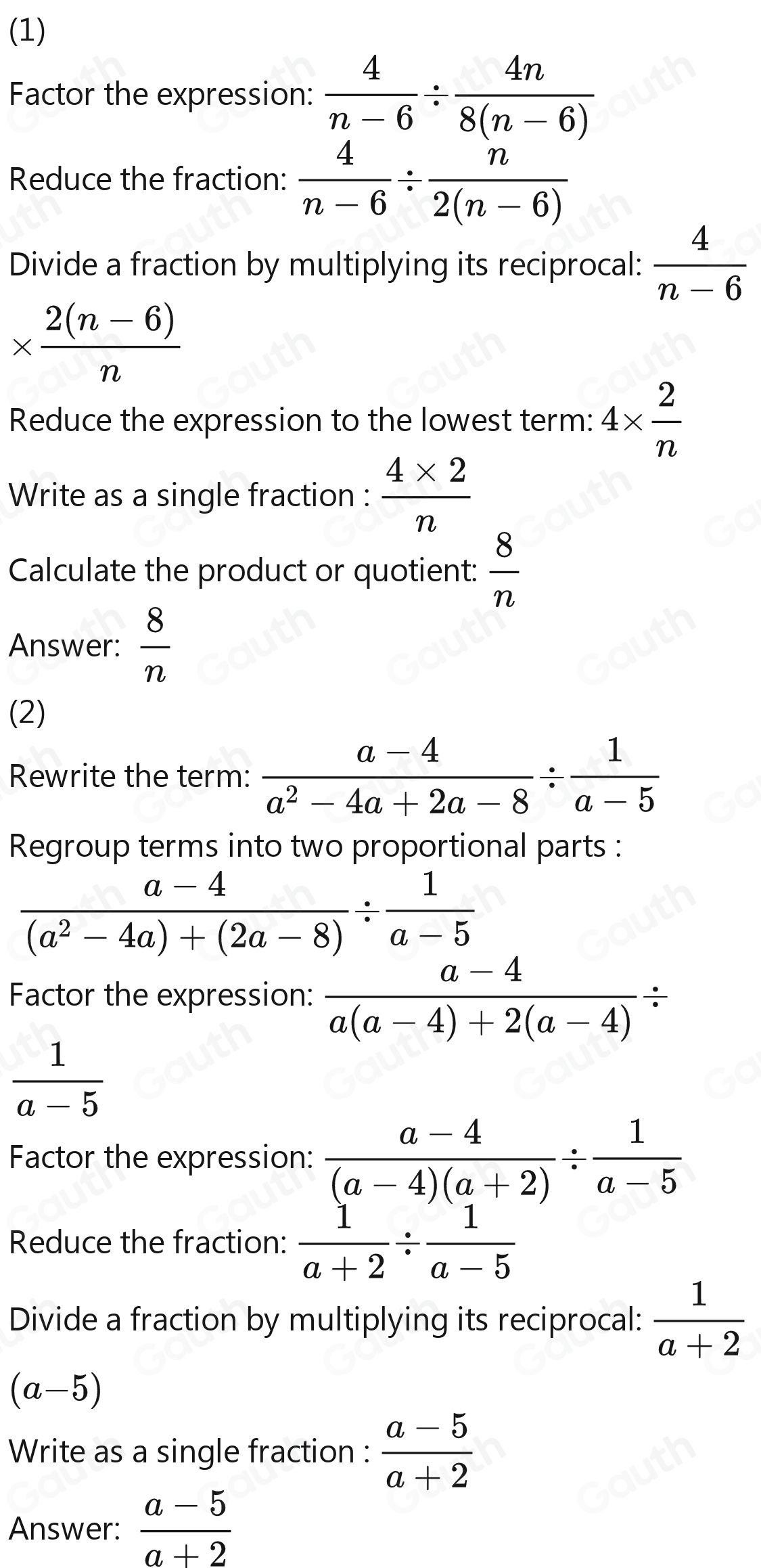 Solved: LEARNING TASK 4 Directions: Divide the following expre! nos. 4 ...
