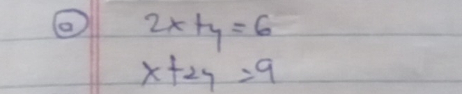 2x+y=6
x+2y=9