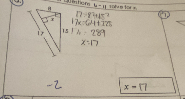 questions ω- solve for x.
x=17