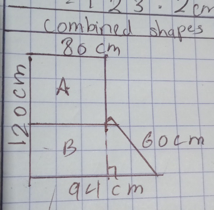 combined shapes
86 dm