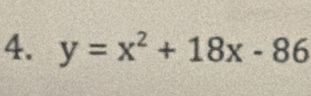 y=x^2+18x-86