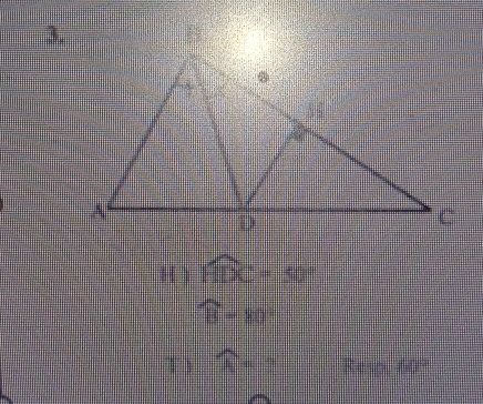 1 widehat HDC=50°
widehat B=80°
T) A- RenOfa0°