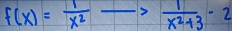 f(x)= 1/x^2 to  1/x^2+3 -2