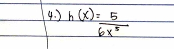 ) h(x)= 5/6x^5 