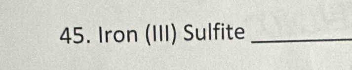 Iron (III) Sulfite_