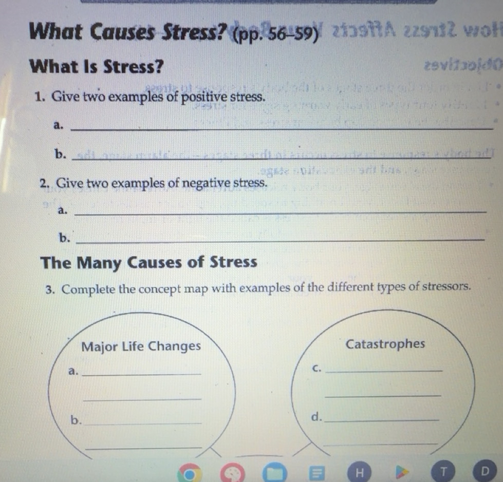 Gelöst:What Causes Stress? (pp. 56-59) 229712 woł What Is Stress ...