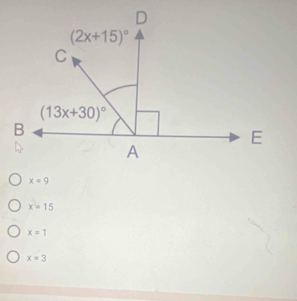 x=9
x=15
x=1
x=3