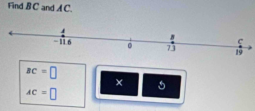 Find BC and ◢C.
BC=□
×
AC=□