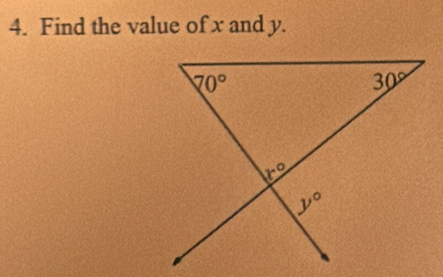 Find the value of x and y.