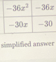 simplified answer