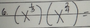 le. (x^(frac 1)3)(x^(frac 2)4)=