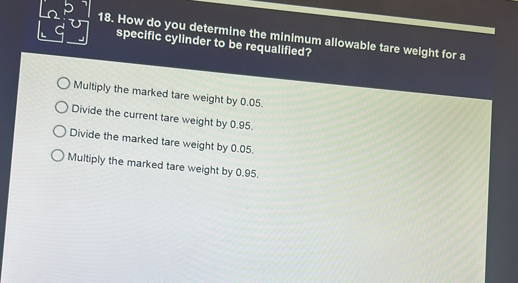 Solved: How do you determine the minimum allowable tare weight for a ...