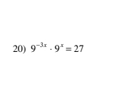 9^(-3x)· 9^x=27