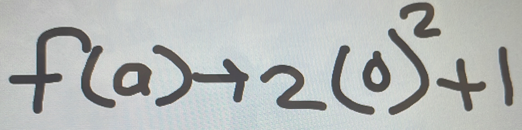 f(a)to 2(0)^2+1