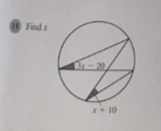 (11) Find x